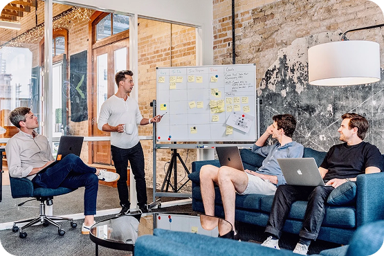 Team collaboration in office